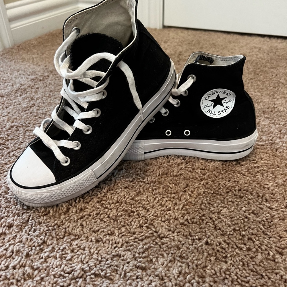 Converse Platform Classic Black Canvas Sneakers